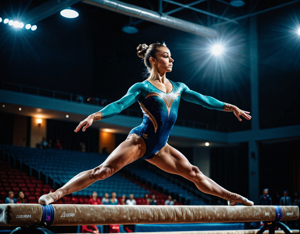 Джордан Чайлз на гимнастическом соревновании в UCLA