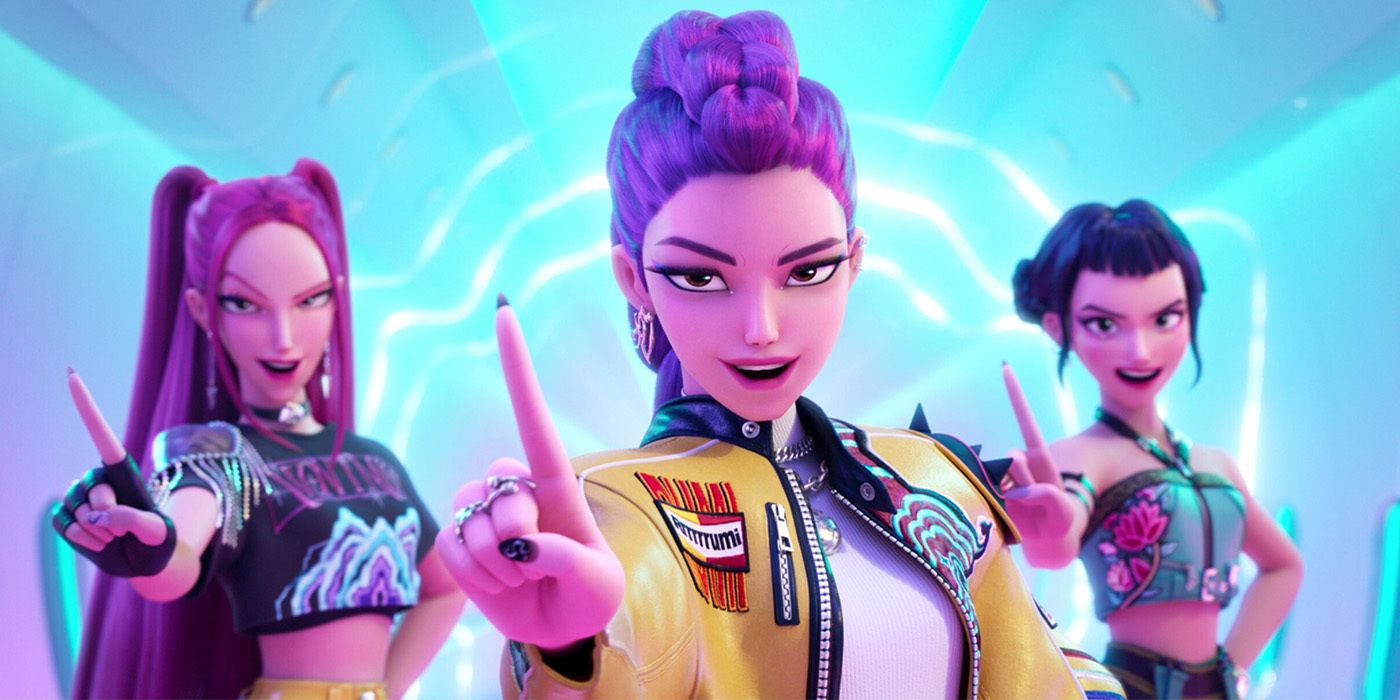 Постер фильма KPop Demon Hunters с изображением главных героев