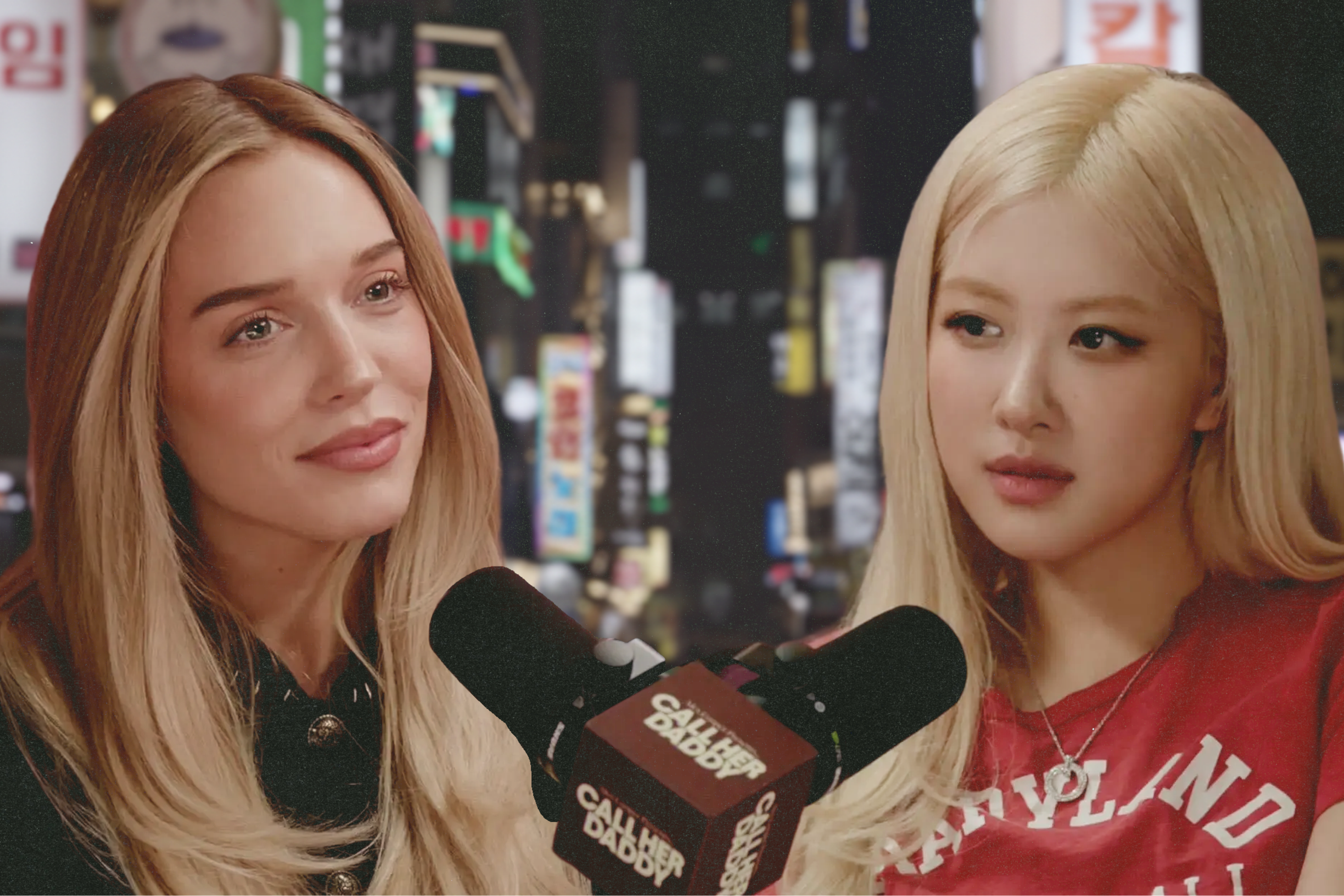 Алекс Купер и Розэ на съемках специального подкаста