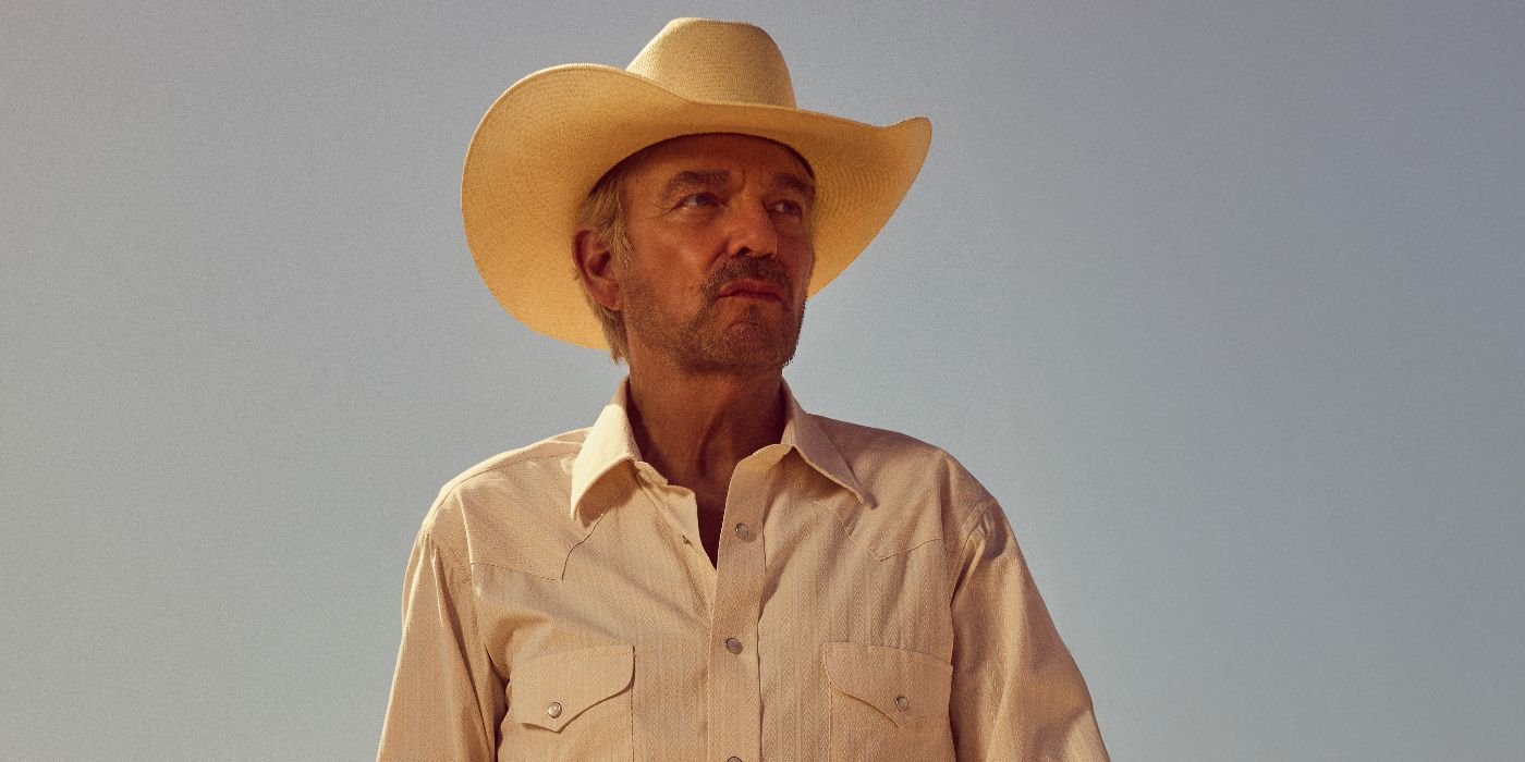 Билли Боб Торнтон на съемках сериала Landman